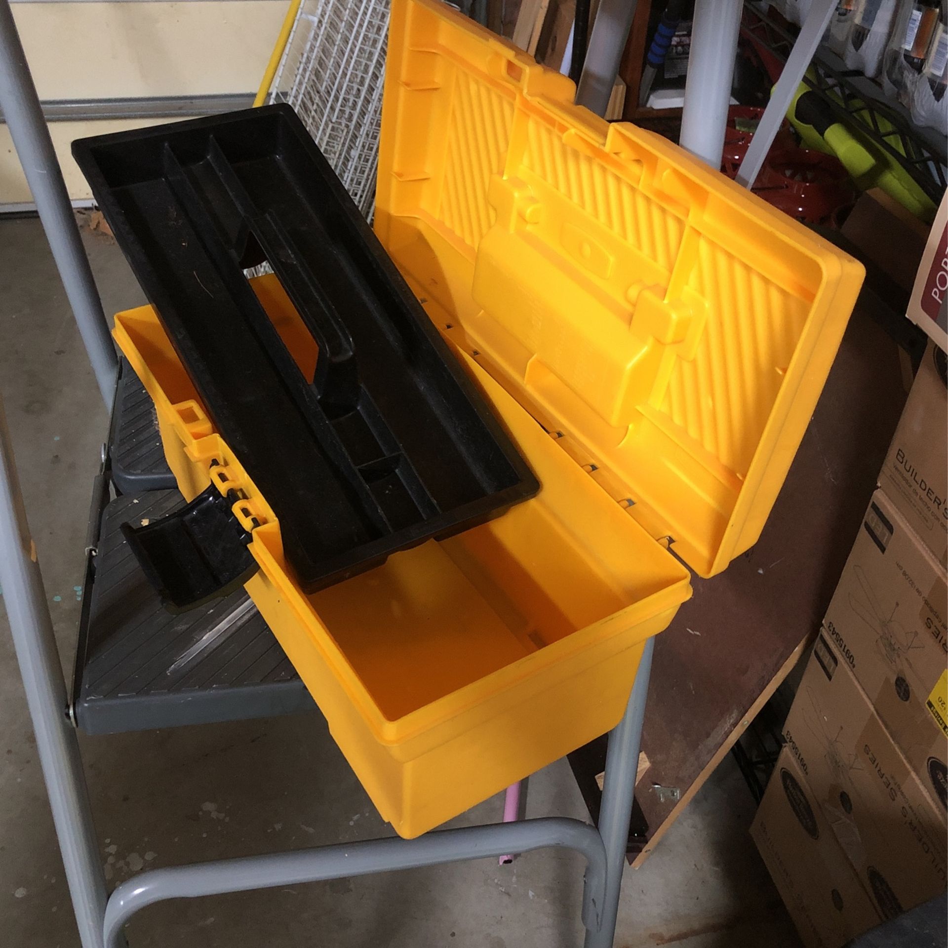 Plastic Tool Box-16”X9” And 8” Tall