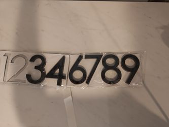 Four inch Self adhesive house numbers 3 4 5 6 7 8 9