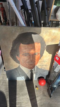 Signed Portrait Painting of Julio ink Es ias