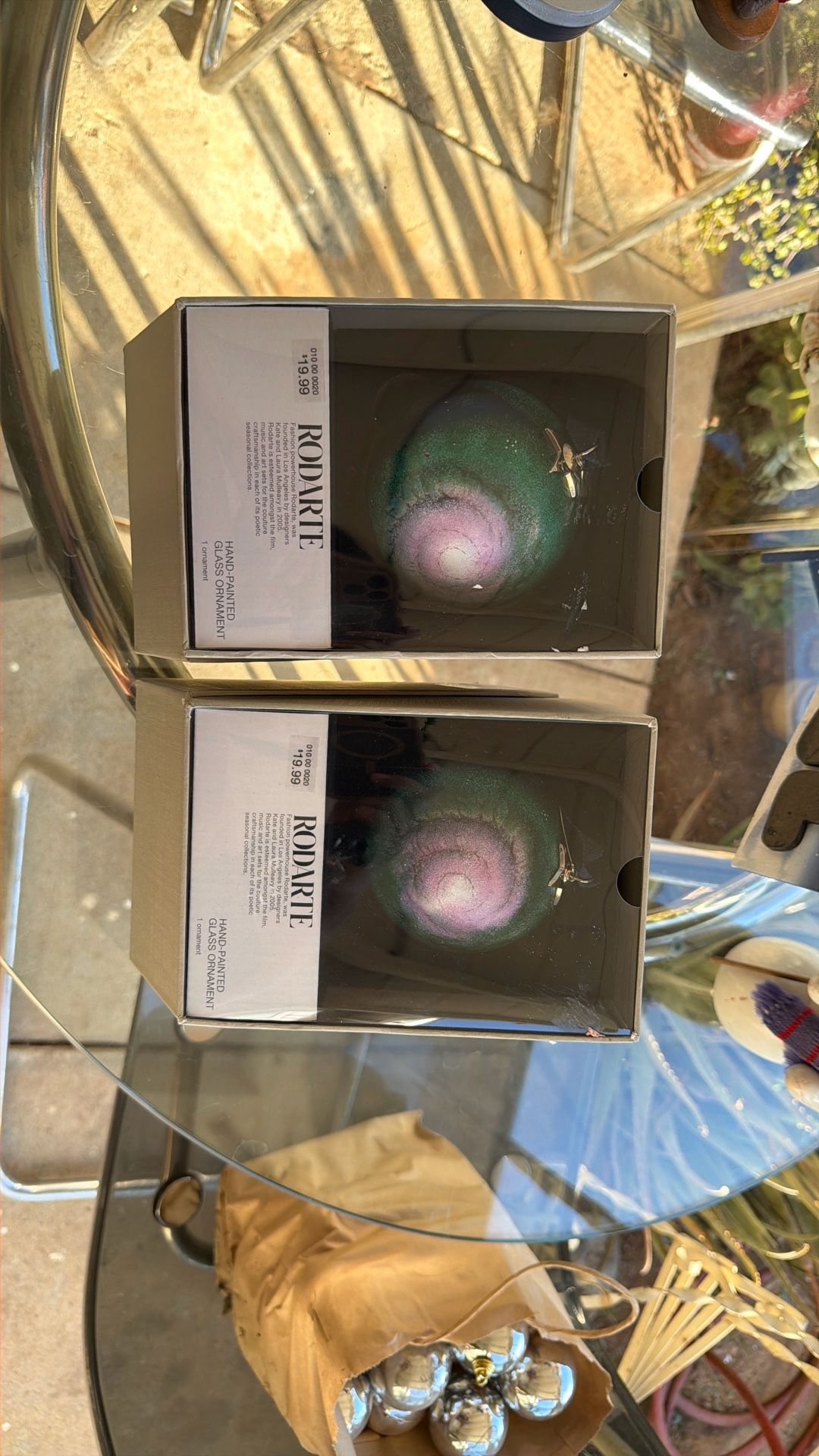 2005 Rodarte for Neiman Marcus New in Box Purple Green Celestial Ornament 3.25"