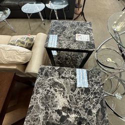 Low Grey Coffee Table With Two End Tables 