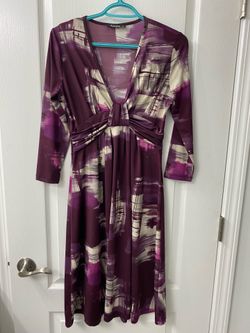 Women's Elegant Purple Midi Dress- Size S or tiny M