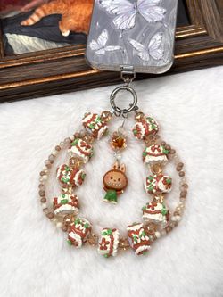 [Uzelo]Handmade Beaded Chain with Licensed Pop Mart Pendant – Perfect Gift & Collectible  - Gift for her/him
