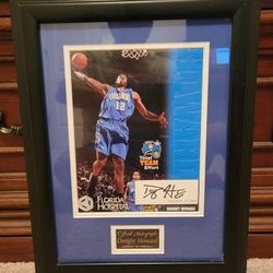 Framed matted Dwight Howard Autographed Photo COA smoke free pet free kid free home