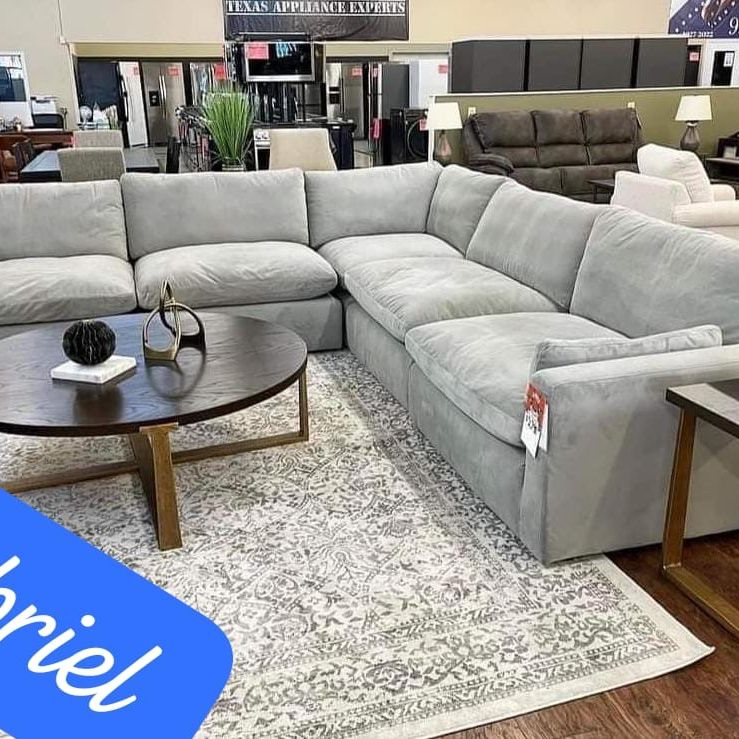 $49 Down Payment Ashley 5 Pcs Cloud Oversized Sectional Sofas 