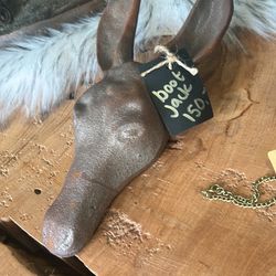 Cast-iron donkey bootjack antique