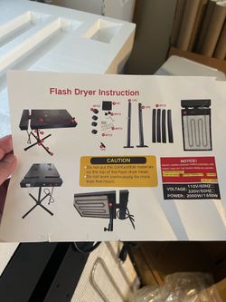 18x24” Flash Dryer for screen printing - brand new