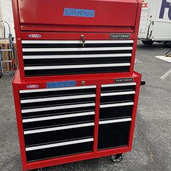 2 Pc Tool Box Craftsman Red And Black 