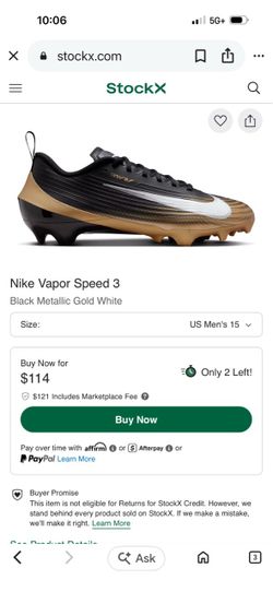 Nike Vapor Speed 3 football cleats size 10