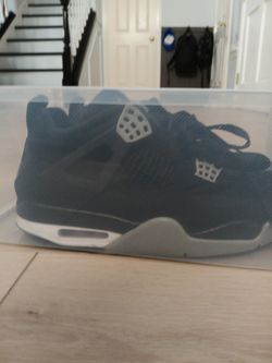 Jordan 4 Black Canvas Men 8,5