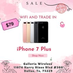 Apple iPhone 7 Plus Only For WiFi And Trade Ins 