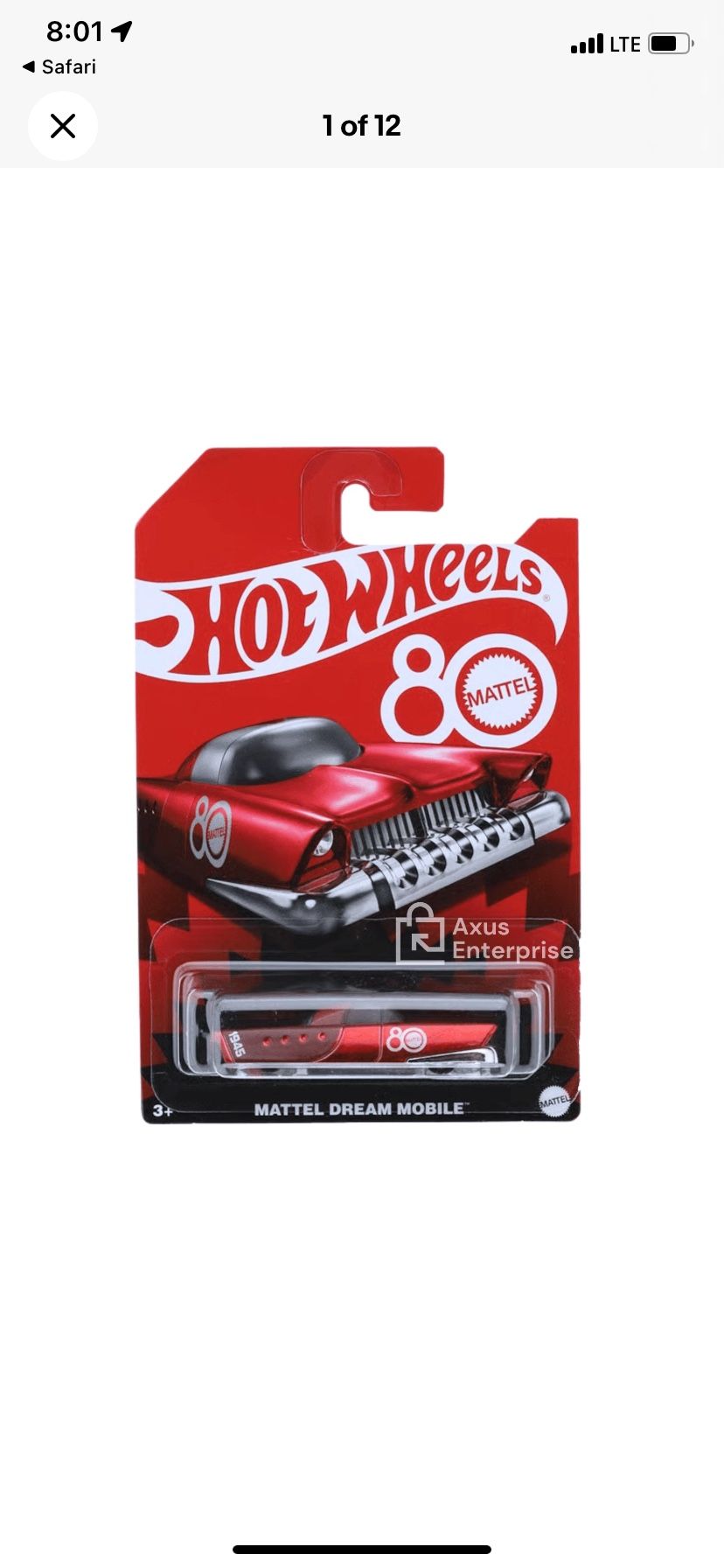Hot Wheels Mattel Dream Mobile Red New Mainline 2025 Mattel 80th Anniversary