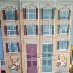 Hand Painted Wood Cabinet