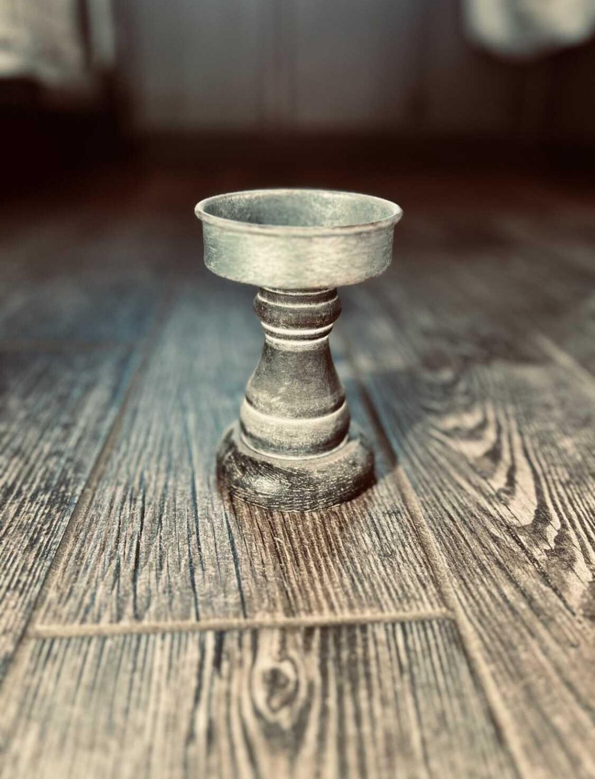 New Rustic Pillar Candle Farmhouse Candlestick Holder