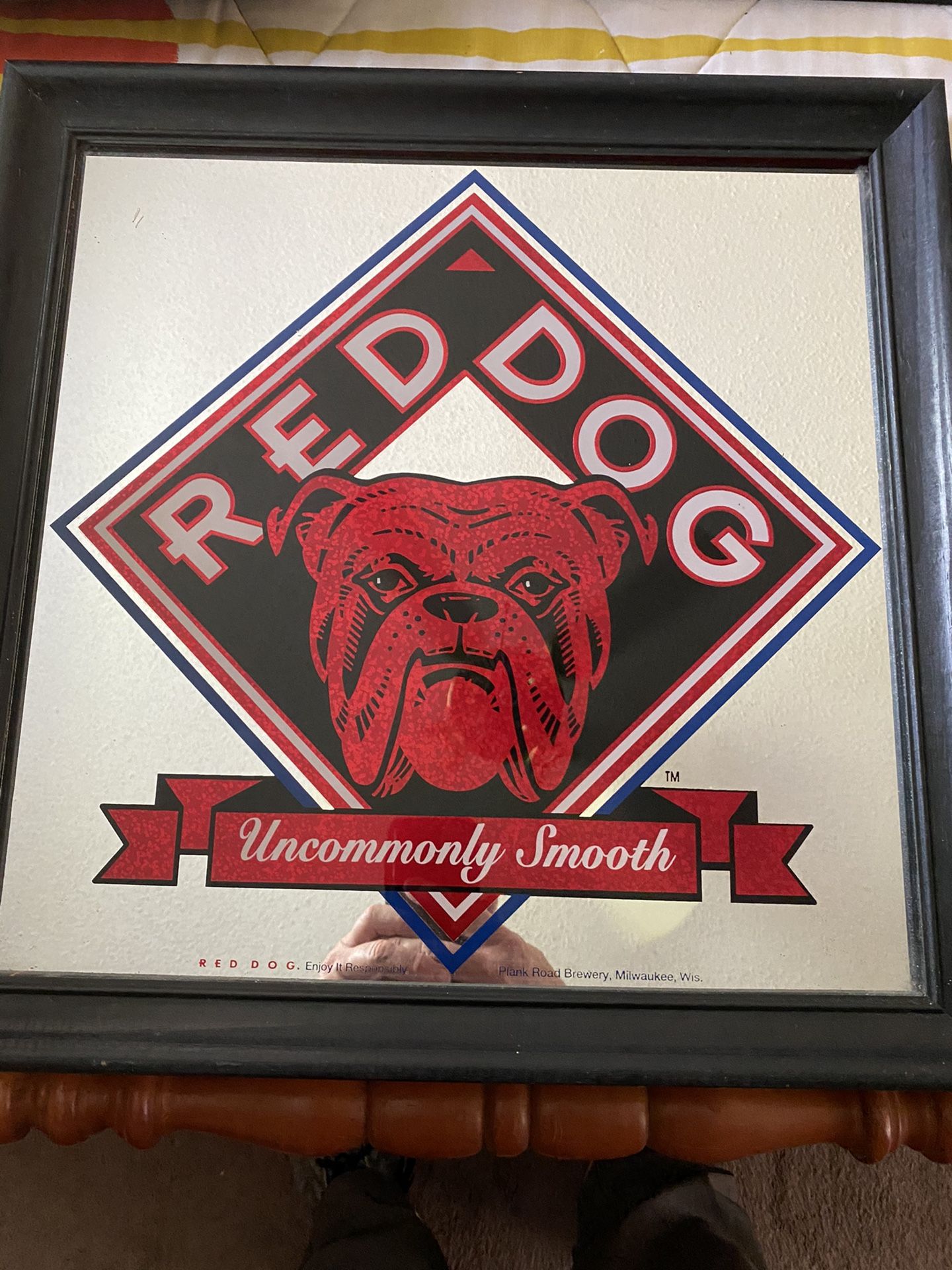 Red dog bar mirror