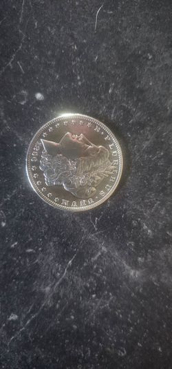 1896-O morgan silver dollar AU