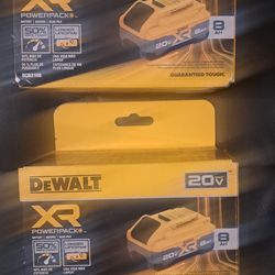 Dewalt 20v battery 8ah powerpack sealed package $115 each or $200 for both Price is firm