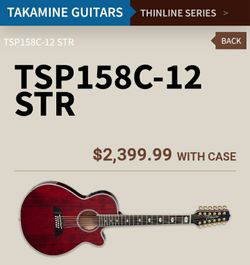Takamine Thinline 12 string with case and warranty