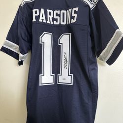 MICAH PARSONS SIGNED DALLAS COWBOYS AUTOGRAPHED CUSTOM JERSEY W/COA! -XL - 741A