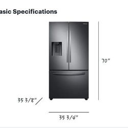 Excellent Samsung Fridge - Like NEW 27 C.u Ft