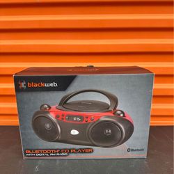 Blackweb Bluetooth CD Player with FM Radio – NEW in Box
