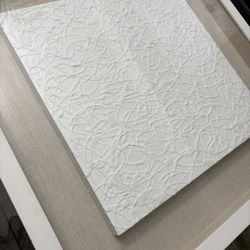 Modern White Abstract Framed Wall Art