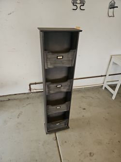 Tall Wood Mail Organizer with 4 Slots
