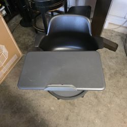 Rolling Chair With Built On Desk Top