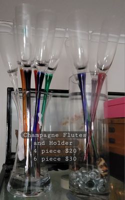 Champagne Flutes And Holder