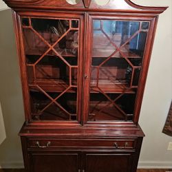 Solid Wood Antique China Hutch 