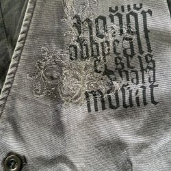 Vintage Embroidered Gray Vest