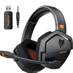NUBWO Wireless Gaming Headset with Mic for Ps5 Ps4 PC, Zero Interference, 100-Hour Battery All-Day Play, 23ms Sync​ for Fortnite & Call of Duty/FPS Ga