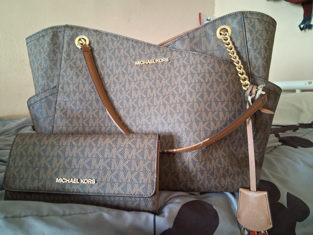 Micheal Kor Large Bag And Wallet