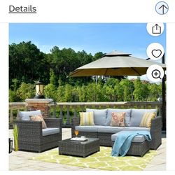 Brand New Patio Set Brand New For The Assembled Ready To Go Available In Base Cushions Blue Cushions Dark Gray Light Gray Brand New High Quality 🆕🚚