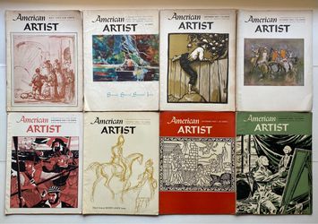 VINTAGE Collection of AMERICAN ARTIST MAGAZINE Issues May 1957 ー Oct 1958