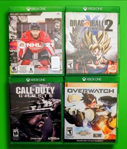 Xbox One games bundle call of duty, overwatch,  NHL , DRAGON BALL Z