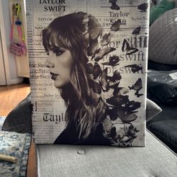 Taylor Swift Canvas Mounted On Wood Frame 