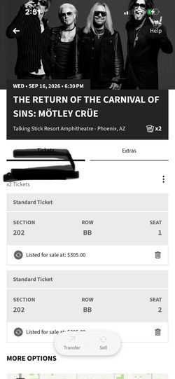 Motley Crue Tickets