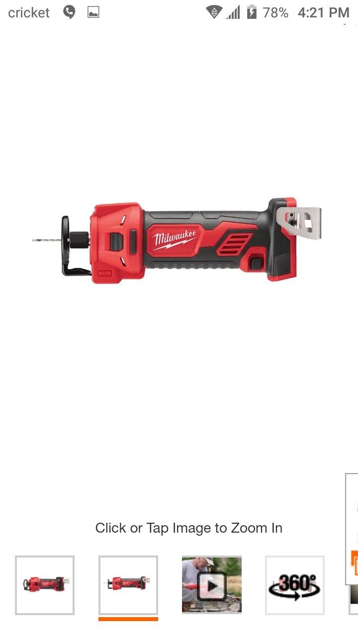 Brand New in box. Milwaukee M18 18-Volt Lithium-Ion Cordless Drywall Cut Out Tool (Tool-Only)