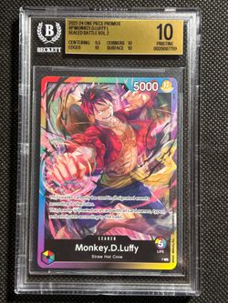 2022-24 One Piece Promos P Monkey D Luffy Sealed Battle Vol. 2 BGS 10 PRISTINE