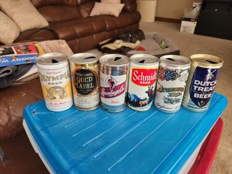 VINTAGE STEEL BEER CANS ALL EMPTY ALL $2. EACH