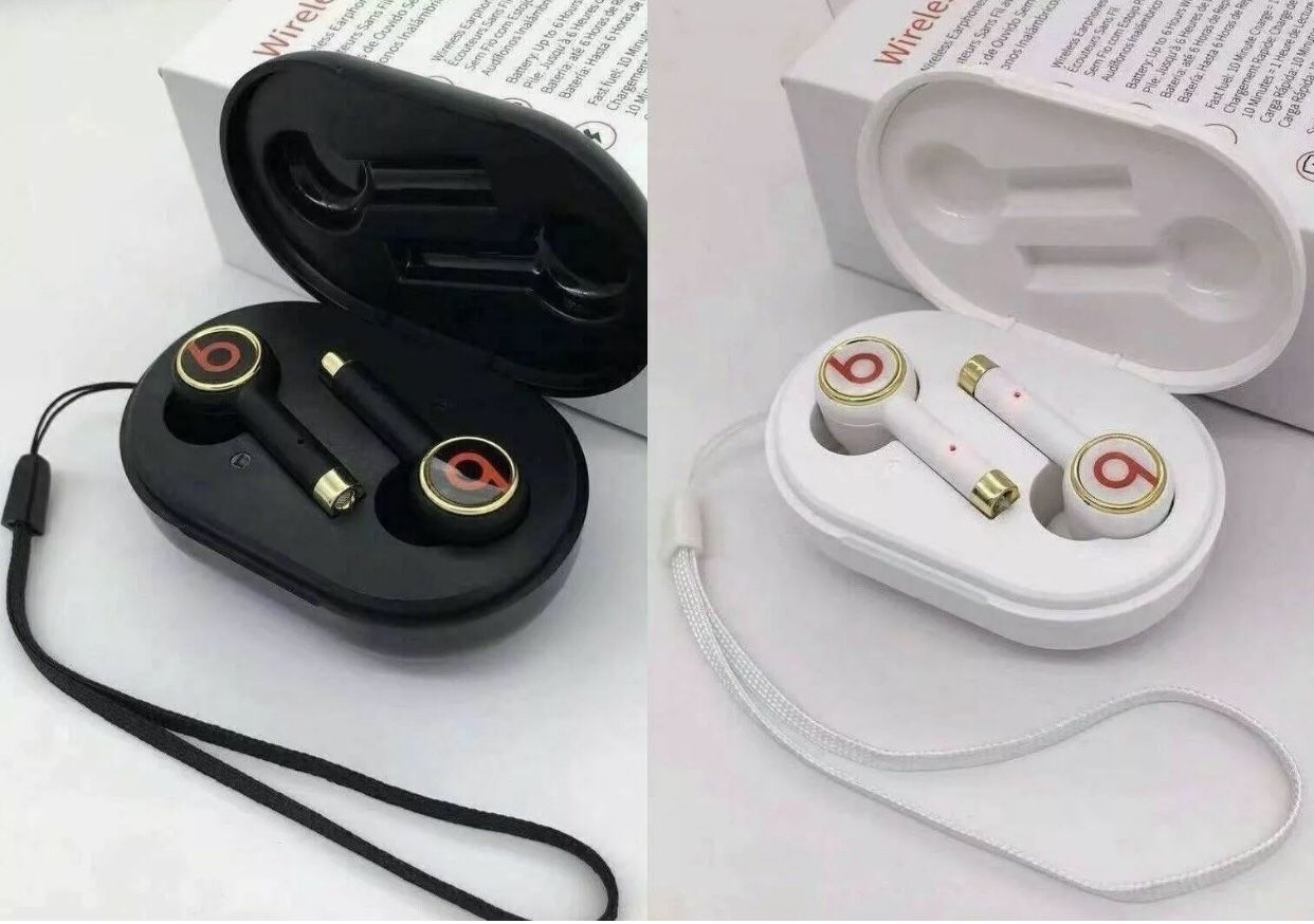 2 PAIRS For Beats Tour 3 White + Black Earphones Bilateral Stereo L2 Wireless Earbuds Waterproof Stereo Headset Headphones