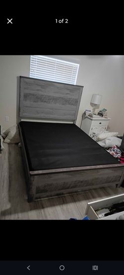 Bed Frame, Box Spring, And Mattresses 