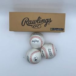 Rawlings Official League Baseballs OLB3 - 3 Pack Synthetic Leather