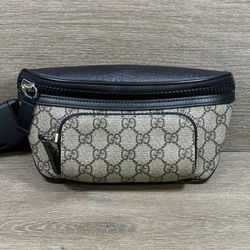 Gucci GG Supreme Gucci GG Belt Bag Medium Beige/Black Canvas/Leather