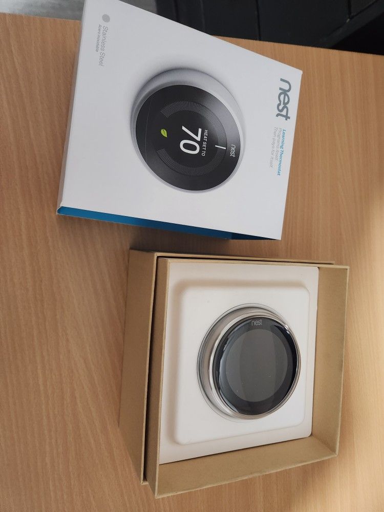 Nest (T3007ES) Learning Thermostat 3rd Gen, Stainless Steel