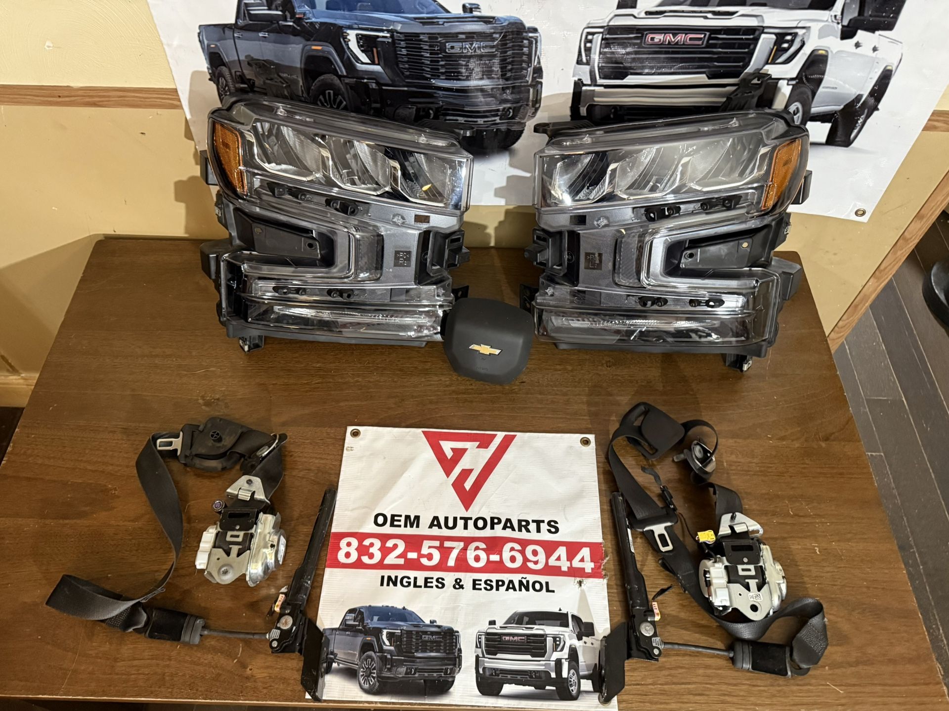 2019 2020 2021 2022 Chevy Silverado 1500 Front Driver LH And RH Passenger Headlights led set pair