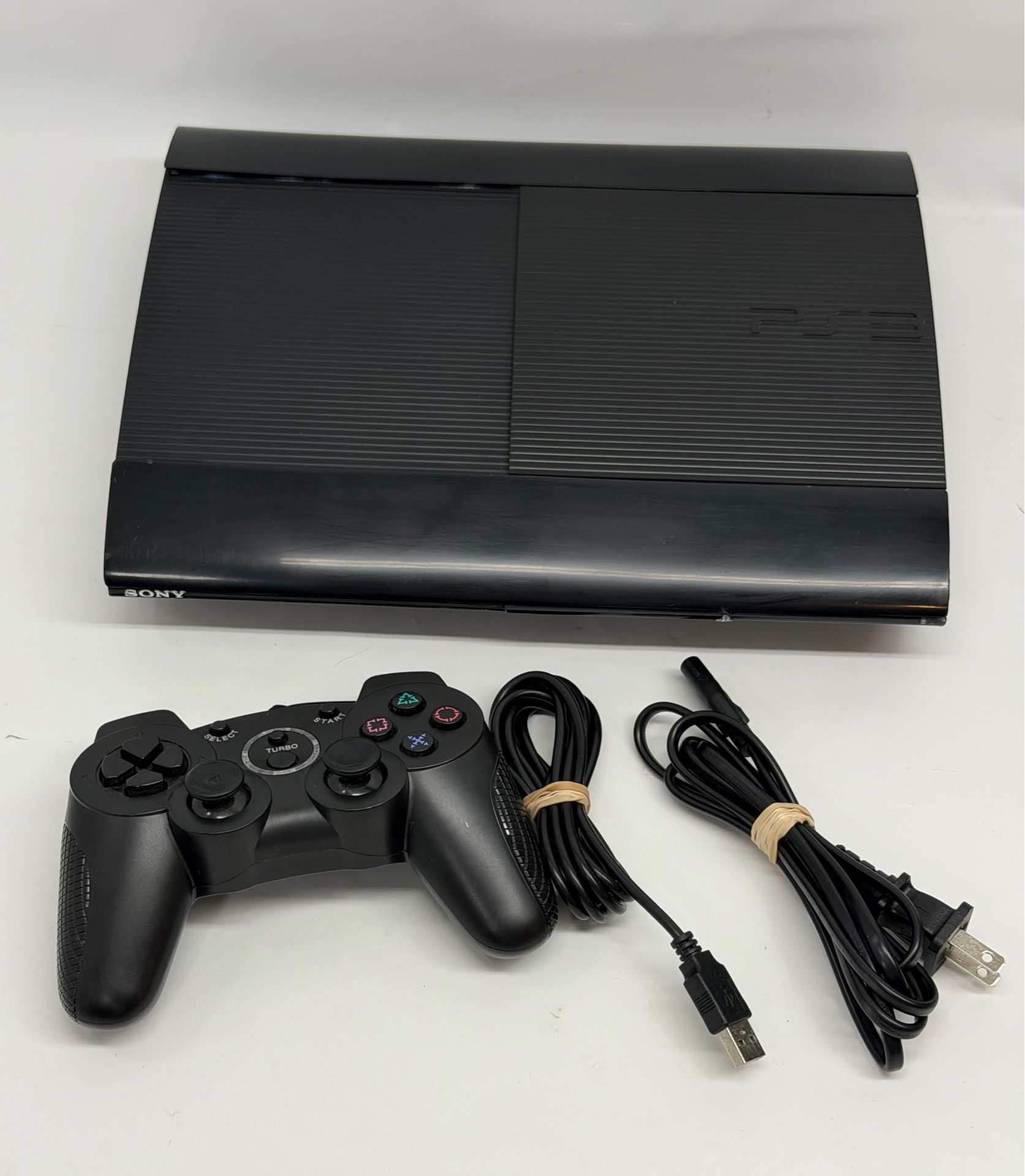 Sony PS3 Super Slim 250GB Console W/Controller Black Cech-4201b