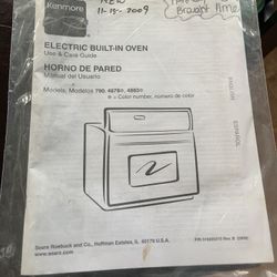 Kenmore Electric Built In Oven