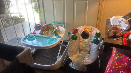Baby Walker and Infant Bouncer Seat Set